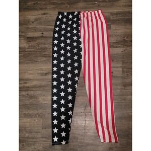 American Flag Patriotic Leggings Stars and Stripes Red White Blue Fourth of July